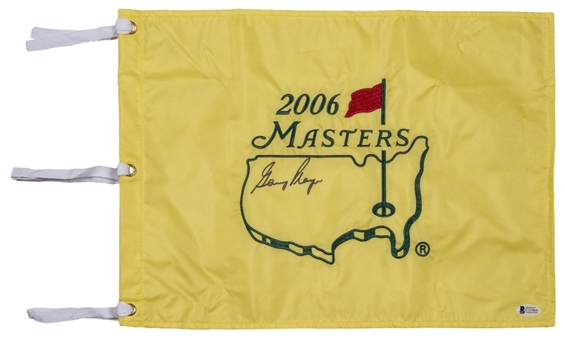 2006 Gary Player Autographed Masters Flag (Beckett)